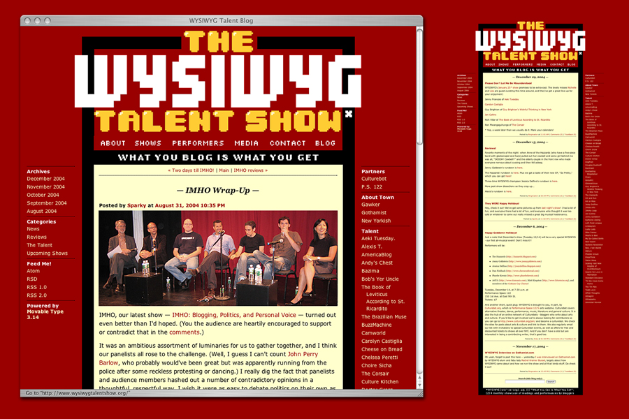 The WYSIWYG Talent Show